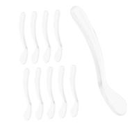 LOLIPPYY 10pcs Transparent Makeup Spatulas for Women Compact Facial Cream Spoons Lightweight Cosmetic Scoops for Precise Skincare Application and Travel Friendly Beauty Tools