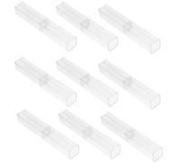 LOLIPPYY 10pcs Transparent Pencil Boxes Lightweight Plastic Pencil Cases with Secure Lid Storage Containers for School Supplies and Art Materials