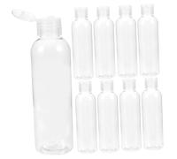LOLIPPYY 10pcs Travel Plastic Dispensing Bottles Refillable Travel Toiletries Containers for Lotion Shampoo Conditioner