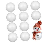 LOLIPPYY 10pcs White Polystyrene Balls Solid Craft Spheres for Christmas Decorations DIY Painting Molecular Models Party Ornaments