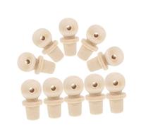 LOLIPPYY 10pcs Wood Finials Wooden Corks Multipurpose Leakproof Bottle Stoppers for Gourd Openings Crafts Wine Bottle Sealing Caps