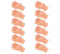 LOLIPPYY 12 Pairs Miniature Plastic Doll Hands with Realistic Joints for DIY Doll Making Portable Lightweight Craft Accessories for Roleplaying and Replacement Parts