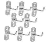 LOLIPPYY 12 Pcs Metal Cabinet Display Rack Hooks for Pegboard Square Heavy Duty Supermarket Shelf Hooks for Organized Tool Storage and Snack Cosmetic Display