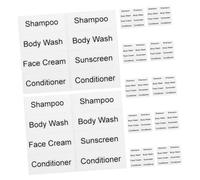 LOLIPPYY 12 Sheets Bathroom Labels for Skincare Cosmetic Bottles Clear Adhesive Stickers for Shampoo Conditioner Toiletries and Easy to Read Organizing Tags