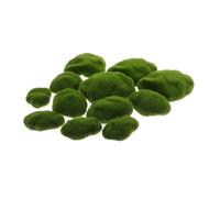 LOLIPPYY 12pcs Artificial Moss Stones for DIY Floral Arrangements Realistic Faux Moss Rocks for Garden and Indoor Plant Decor Easy-maintenance Stone Safe Material Desktop Decoration