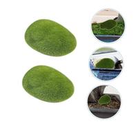 LOLIPPYY 12pcs Artificial Moss Stones for Garden Decor Realistic Faux Mossy Rocks for DIY Plant Pots Landscaping Miniature Gardens and Easy to Maintain Faux Moss Covered Stones