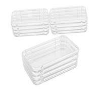 LOLIPPYY 12pcs Clear Press Nail Storage Case Compact Plastic Organizer Box with Transparent Rectangle Design Travel-friendly Multifunctional Container for French Tip Nails and Small