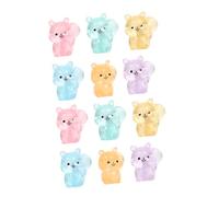 LOLIPPYY 12pcs Cute Mini Squirrel Resin Ornaments Dark Squirrel Figurines for Fairy Garden Decor Micro Landscape Diy Crafts