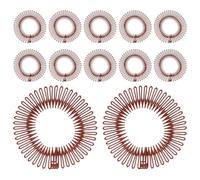 LOLIPPYY 12pcs Elastic Invisible Hair Combs for Fixing Frizzy Hair Flexible Side and Back Styling Clips Brown Medium Size Accessories for Daily Women Use