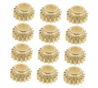 LOLIPPYY 12Pcs Guitar Tuning Gears for Electric and Acoustic Guitar - Hexagonal 15-Tooth Metal Tuning Peg Knobs Reliable Grip and Accurate Stable - Golden Modern Stylish Replacement Parts