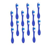 LOLIPPYY 12pcs Manual Toothbrushes with Soft Bristles and Short Handles Ergonomic Finger Sleeve Design for Prison Psychiatric Hospital Travel and Comfortable Oral Care