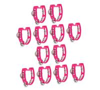 LOLIPPYY 12pcs Plastic Handheld Tambourine with Bells for Percussion Shaker Instrument for Group Music Lessons Classroom Activities Parties Early Childhood Education Vibrant Sound Output