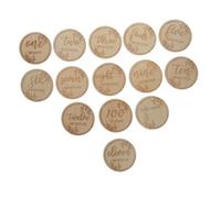 LOLIPPYY 12Pcs Wooden Milestone Cards Creative Commemorative Photo Props for Monthly Growth Memories for Capturing Special Moments Your Childs Journey