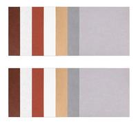 LOLIPPYY 14pcs Felt Fabric Patchwork Sheets DIY Sewing Craft Supplies, Non-Woven Felt Fabric Squares for Handmade Projects, Multi-Color Set Including White, Gray, Khaki, Brown for Art and