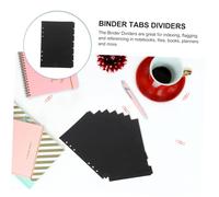 LOLIPPYY 14Pcs Notebook Dividers with Tabs Black PVC Binder Inserts Daily Use File Dividers for Reports Journals and Organizers Household and Student Friendly