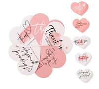 LOLIPPYY 150pcs Small Heart Shaped Thank You Cards for Shower Wedding Small Business Creative Decorative Gift Tags Premium Paper with Chic Design for Expressing Gratitude and Wishes