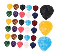 LOLIPPYY 150pcs Wear-resistant Guitar Picks with Celluloid Water Drop Design Thickness Folk Guitar Aid Plectrums Tone and Elasticity