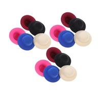 LOLIPPYY 15Pcs Small Doll Hat Ornaments DIY Miniature Cloth Caps for Doll Accessories Crafting Reusable Mini Dome Hats for Handmade Decorations
