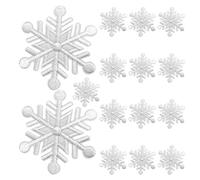 LOLIPPYY 15pcs Snowflake Iron-on Applique Patches 6.5x6.5cm Embroidered Decorative Transfers for Clothes Jackets Hoodies Backpacks DIY Craft Accessories