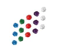 LOLIPPYY 15pcs Sparkle Ball Cat Toys 5cm Glitter Interactive Kitten Playthings for Indoor Pets Random Color