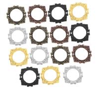 LOLIPPYY 15pcs Vintage Alloy Label Frames Retro Drawer and Cupboard Name Card Holders European Style Decorative Tags for Office Home Library Organization