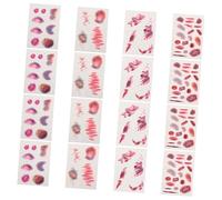 LOLIPPYY 16 Sheets Halloween Zombie Makeup Realistic Temporary Scar Bruise Stickers for Cosplay Party Lightweight Comfortable Fake Wounds for Spooky Costume Effects