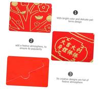 LOLIPPYY 16pcs Creative Chinese Style Red Envelopes Pack with Traditional Lunar Year Patterns Paper Money Storage Packets for Spring Festival Wedding Birthday Portable and Fade-Resistant