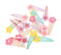 LOLIPPYY 16pcs Soft Clay Flower Hair Clips for Women and Lightweight Korean Style Floral Barrettes Cute Hair Accessories for Bangs and