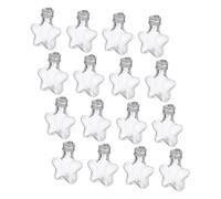 LOLIPPYY 16pcs Star Shaped Fillable Christmas Ornaments with Lids Refillable Hanging Containers for Candy Cookies Snacks Lightweight Festive Decoration Bottles for Tree and Indoor Use
