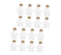 LOLIPPYY 16pcs Star Shaped Fillable Ornaments with Gold Hanging Lids Reusable Plastic Holiday Treat Canisters for Candy Cookies Snacks Storage and Unique Christmas Decorations