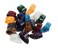 LOLIPPYY 18Pcs Adjustable Thumb Finger Picks Set for Bass and Electric Guitar Colorful Resin Guitar Picks with Thick Celluloid Material Suitable for Acoustic and Classical Playing