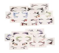 LOLIPPYY 19pcs Halloween Eyeliner Stickers Pumpkin Spider Web Skull Bat Carnival Temporary Tattoo Face Makeup Decals for Women Girls Party
