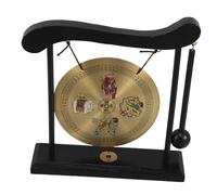 LOLIPPYY 1set Feng Shui Brass Gong with Stand Traditional Chinese Desktop Decoration for Brass Ornament for Sound Healing and Prosperity