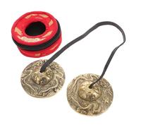 LOLIPPYY 1set Nepalese Copper Tingsha Cymbals Percussion Instrument for Yoga Meditation and Sound Healing Design with Unique Artistic Appeal for Relaxation and Mindfulness