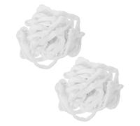 LOLIPPYY 2 Pack White Cotton Roll Coils for Hair Perms and Manicures Pure Cotton Material with Convenient Design Protecting Hair and Salon Pedicures Suitable for Home Use
