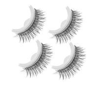 LOLIPPYY 2 Pairs Self Adhesive Lightweight Fake Eyelashes for Women Reusable Natural Look Lash Extensions with Flexible Bands Easy to Apply False Lashes for Makeup and Eye Decoration