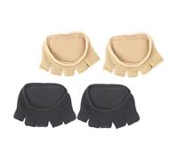 LOLIPPYY 2 Pairs Women Five-Toe Cotton Socks Thin Gel Dot Padded Toe Socks Lightweight Breathable Stretchable for Comfortable Daily Wear