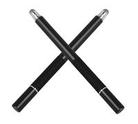 LOLIPPYY 2 Pcs Capacitive Stylus Touch Screen Pens with Fine Fiber Tips and Ballpoint Pen Compatible with Smartphones Tablets Scratch Resistant Black