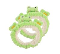 LOLIPPYY 2 pcs Cute Plush Frog Animal Headbands for Women Decorative Skincare Face Washing Bands Soft Elastic Hairbands for Spa Makeup Facial Mask Shower Use