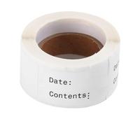 LOLIPPYY 2 Rolls Kitchen Food Date Stickers Natural Paper Material DIY Classified Paste English Record Label for Smooth Surfaces Easy Peel and Stick Identification Index Notes for Food