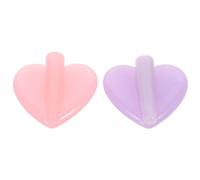 LOLIPPYY 2 Sets Acrylic Nail Embossed Mold Heart Shape Nail Bending Tool with Metal Frame for Home and Salon