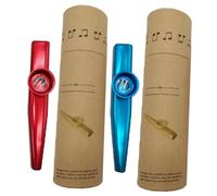LOLIPPYY 2 Sets Metal Kazoo Musical Instruments for Lightweight Portable Professional Kazoos with Red and Blue Colors Easy to Play Accompaniment for Guitar Ukulele Violin Piano Beginners
