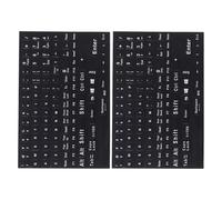 LOLIPPYY 2 Sheets English Keyboard Stickers Full Key Layout Self-adhesive Laptop and Desktop Computer Keyboard Decals Protective Scratch-resistant Cover for Notebooks
