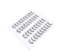 LOLIPPYY 20 Pairs Natural Look False Eyelashes Realistic Makeup Lashes for Beauty Enhancement Flexible Cosmetic Eye Extensions