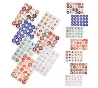 LOLIPPYY 20 Sheets Christmas Themed Wrapping Stickers with Countdown Design Self-Adhesive Kraft Paper Sealing Labels for Holiday Candy Bags Envelopes and Party Decor