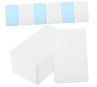 LOLIPPYY 200 Sheets Portable Paperboard Flash Cards for Studying Small Blank Note Cards in White Blue for Vocabulary Planning Office School Travel Use