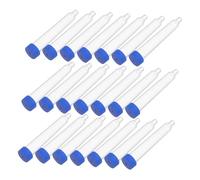 LOLIPPYY 200PCS Clear Plastic Test Tubes with Screw Caps Pointed Base Sample Vials for Laboratory Sediment Analysis Medical Diagnostic and Routine Testing