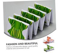 LOLIPPYY 200pcs Nail Art Extension Paper Forms for Acrylic Nails Green Orange Professional Stiffness Curved Tips for Salon Home Manicure Use