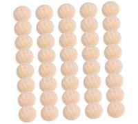 LOLIPPYY 200Pcs Natural Unfinished Wood Balls Half Sphere Beads for DIY Crafts Painting Jewelry Smooth Surface Hemisphere Beads for Rustic Art Projects and Decorations