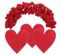 LOLIPPYY 200pcs Red Felt Heart Decorations Small DIY Craft Confetti for Valentines Day Cake Toppers Wedding Home Decor Card Inserts